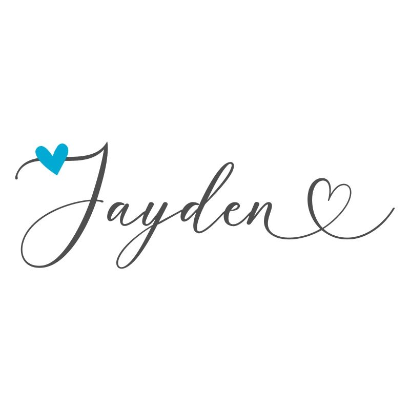 Jayden Surname First name Calligraphy Heart