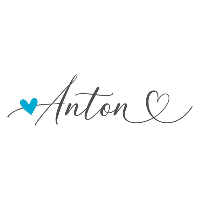 Anton Last name First name Calligraphy heart