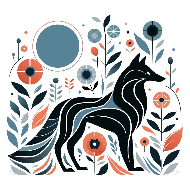 Floraler Wolf