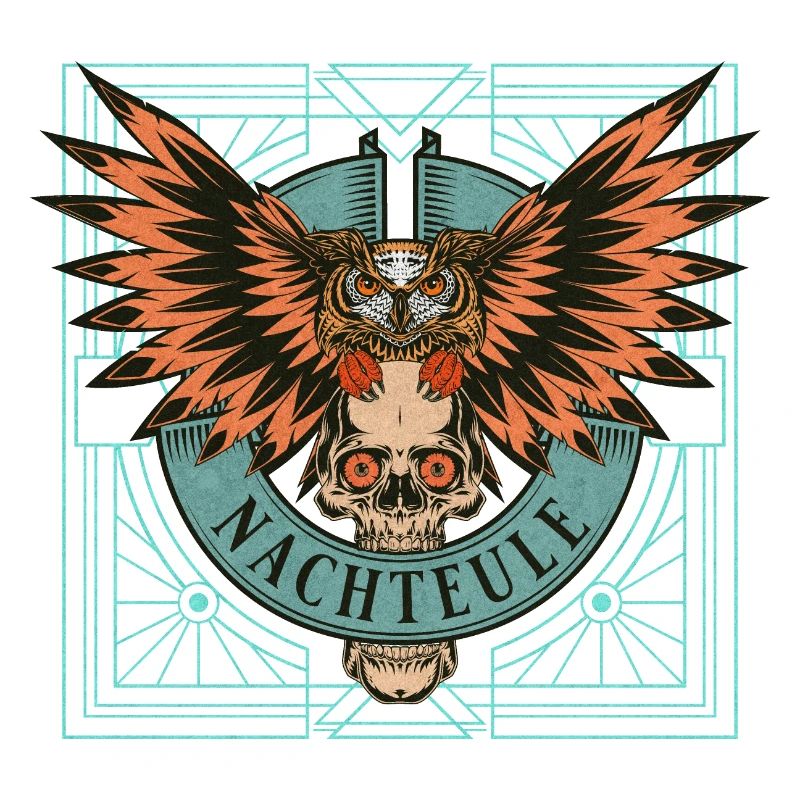 Nachteule Schädel Pank