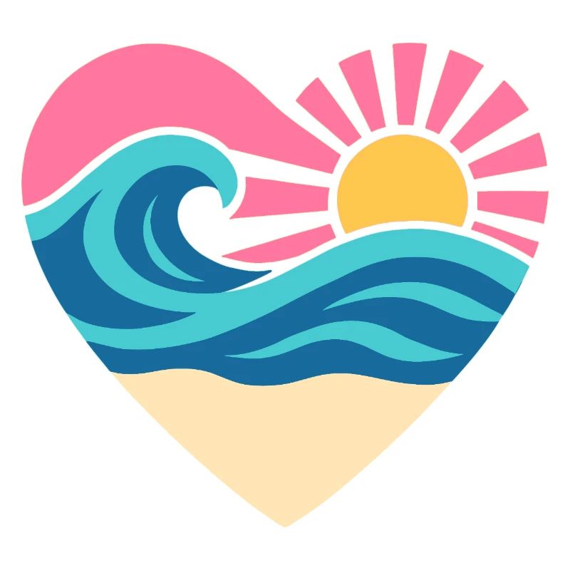 Summer Heart – Wave & Sunset