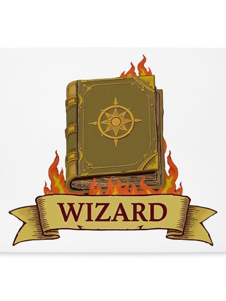 Brennendes Zauberbuch – Wizard Cartoon