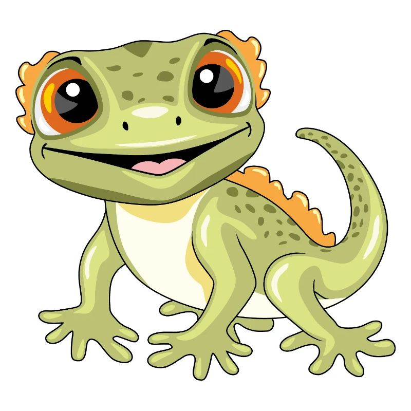 Lustiger lächelnder Gecko