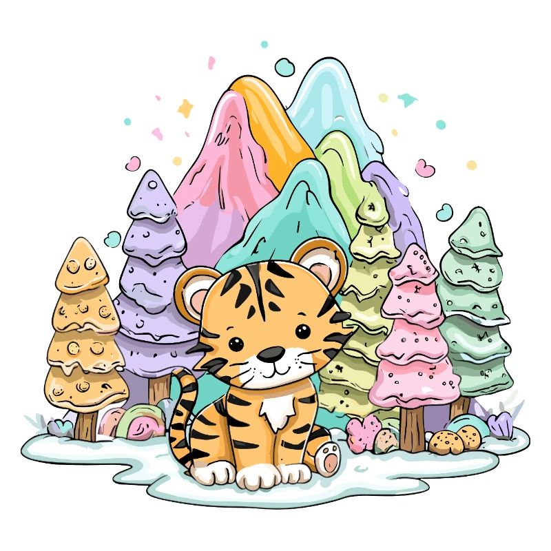 Tigerbaby im Regenbogenland