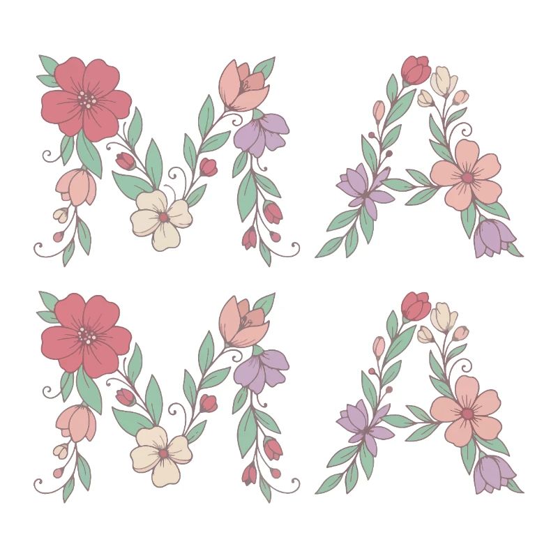 Mama Blumen Floral Schrift Beste Mutter Muttertag