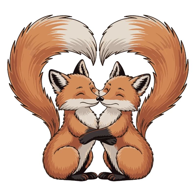 Fuchs Paar Herz