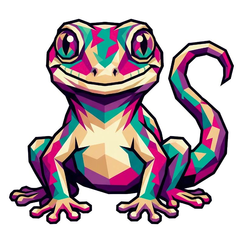 Bunter geometrischer Gecko