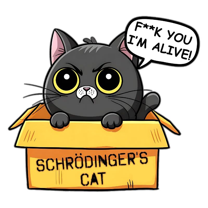 Schrödinger Katzenbox Lustige Katze
