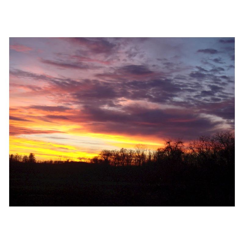 Abendrot im Winter