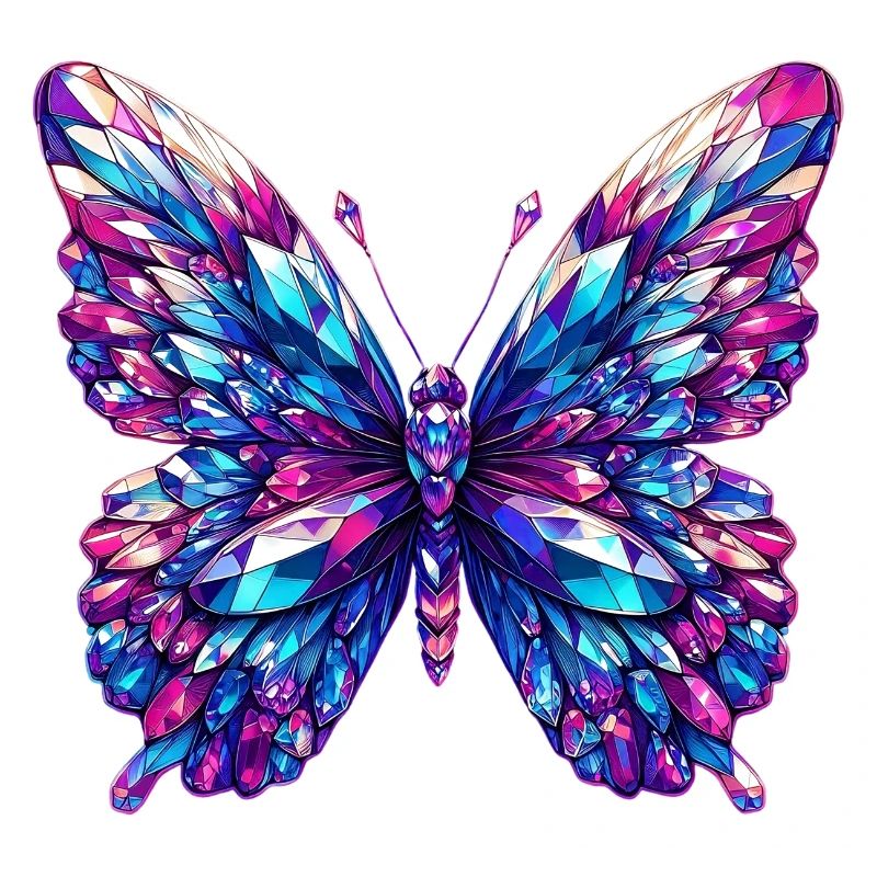 Kristall-Schmetterling