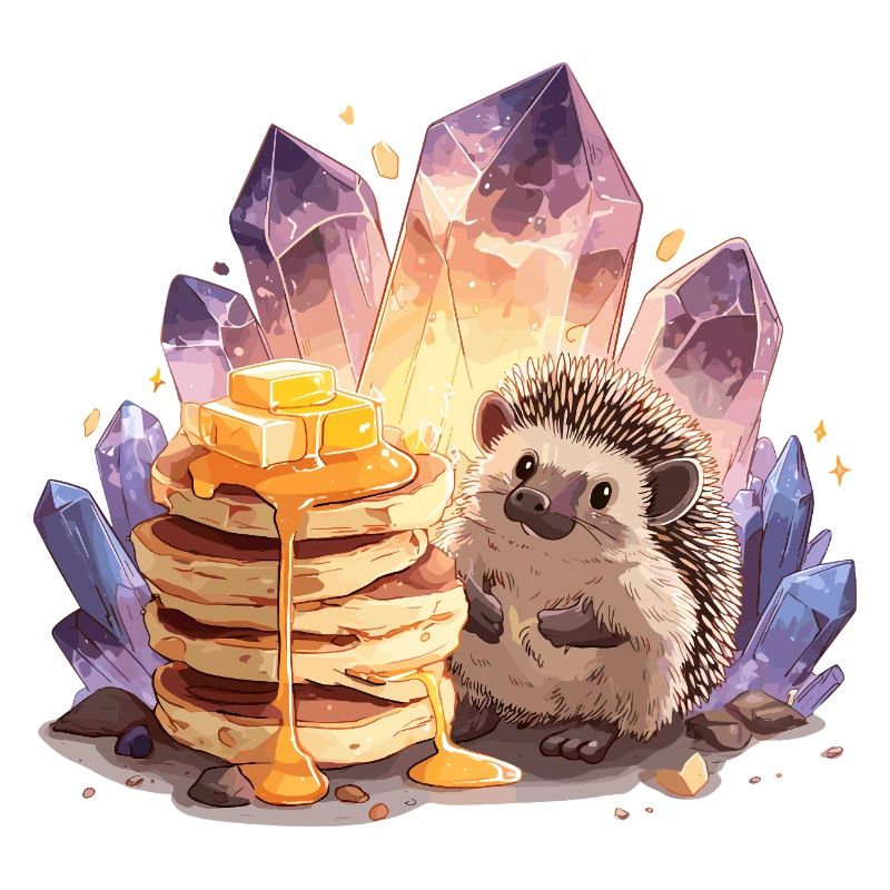 Pfannkuchen und Kristalle Hedgehog