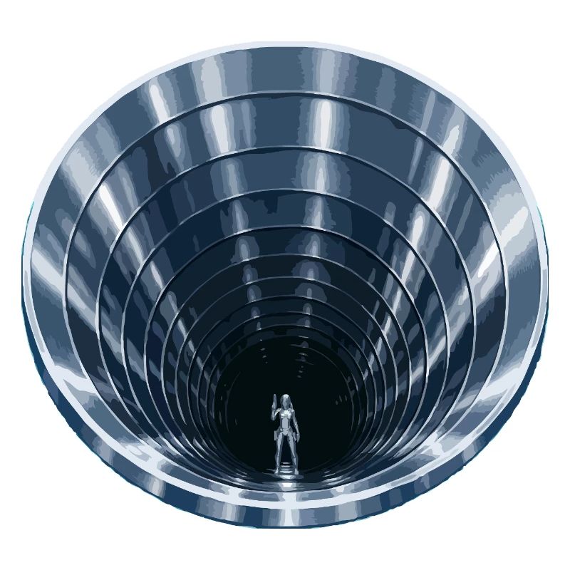 Stahltunnel mit Krieger