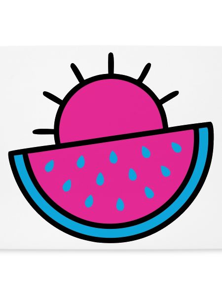 Wassermelone Sonne 90s Pop-Art