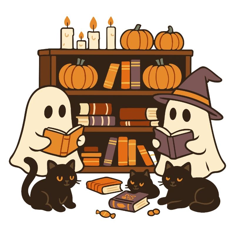 Halloween Geister lesen Bücher