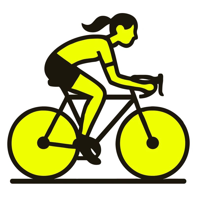 Gelber Radfahrer Silhouette