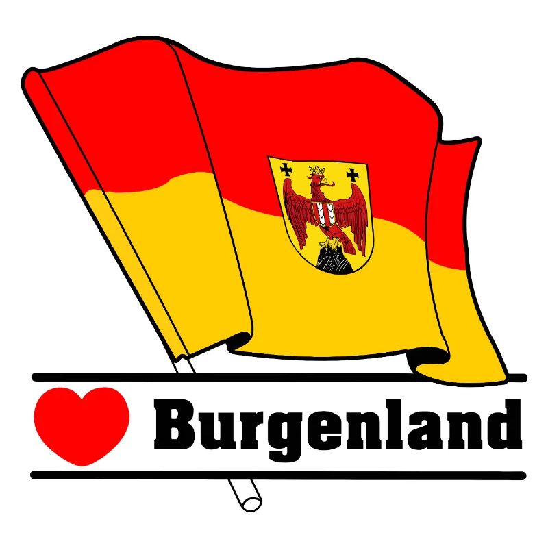 Burgenland-Flagge mit Herz