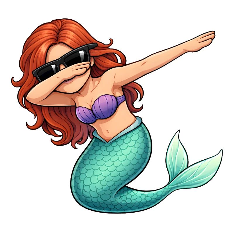 Dabbing Mermaid