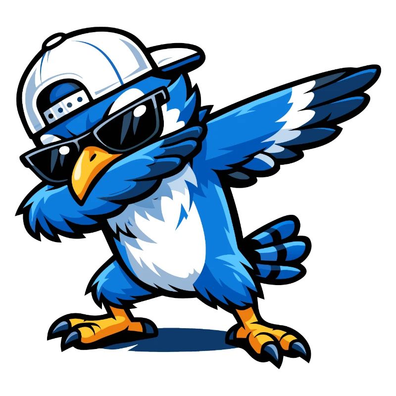 Dabbing Blue Jay