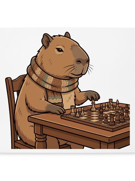 Capybara spielt Schach