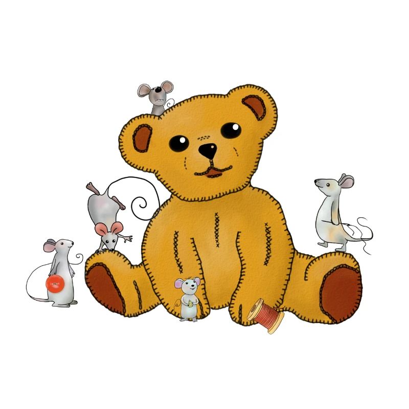 Mäuse nähen Teddy