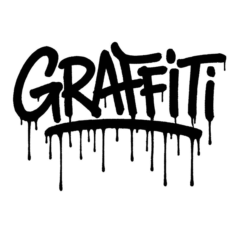 Schwarzes Graffiti-Etikett