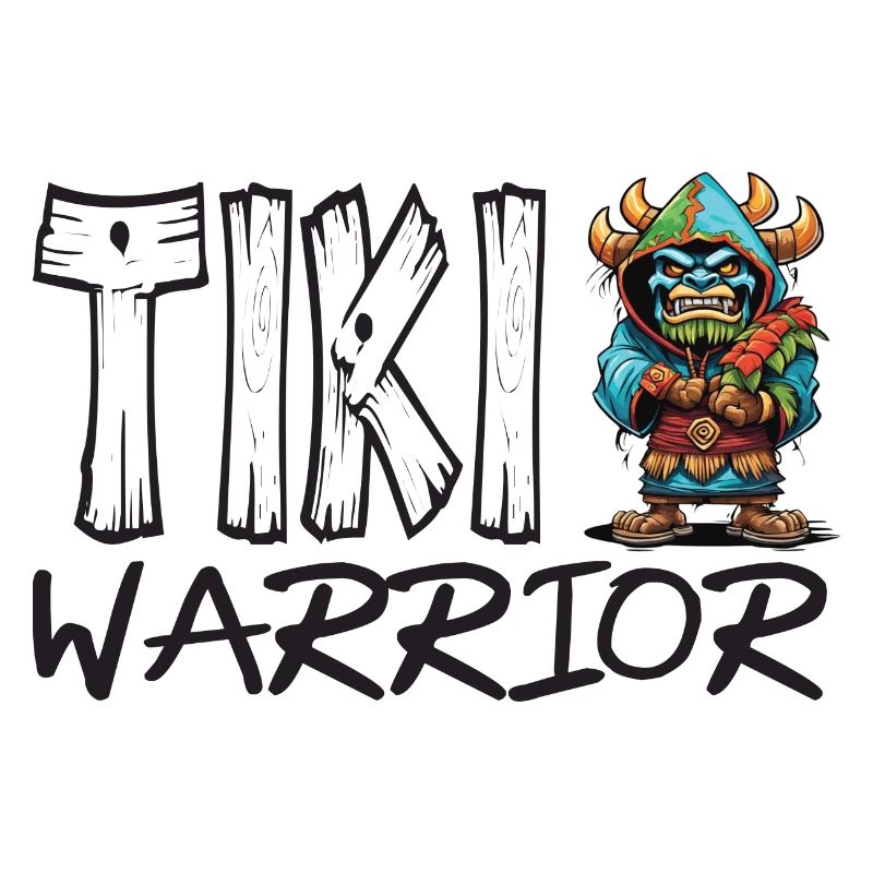 Tiki Krieger Cartoon Tropenheld