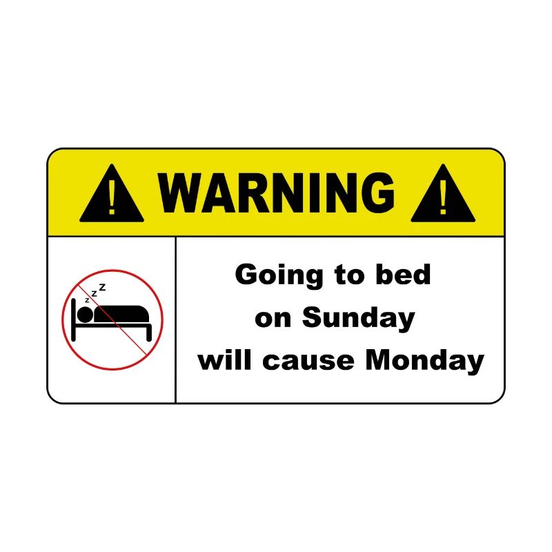 Going to bed on Sunday