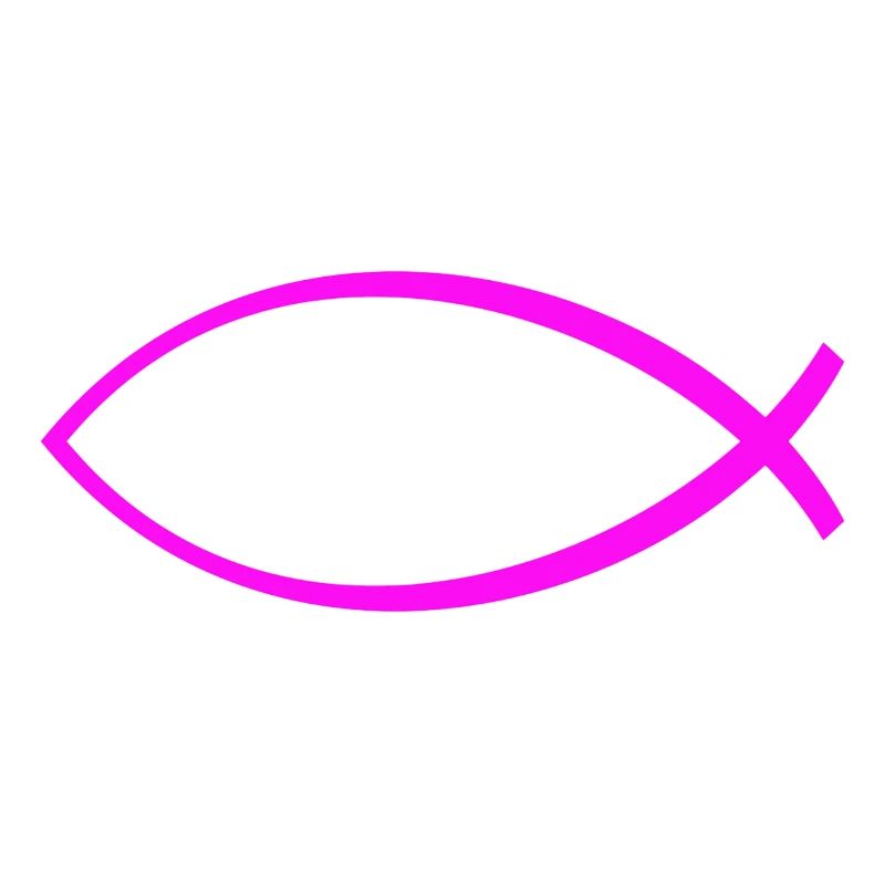Ichtus fish solid pink