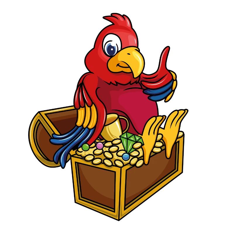 pappagallo scrigno d'oro