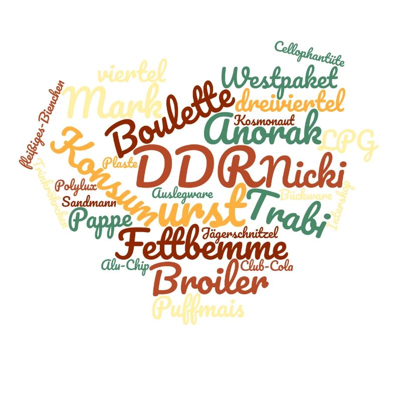 DDR Ostalgie Wörtersammlung