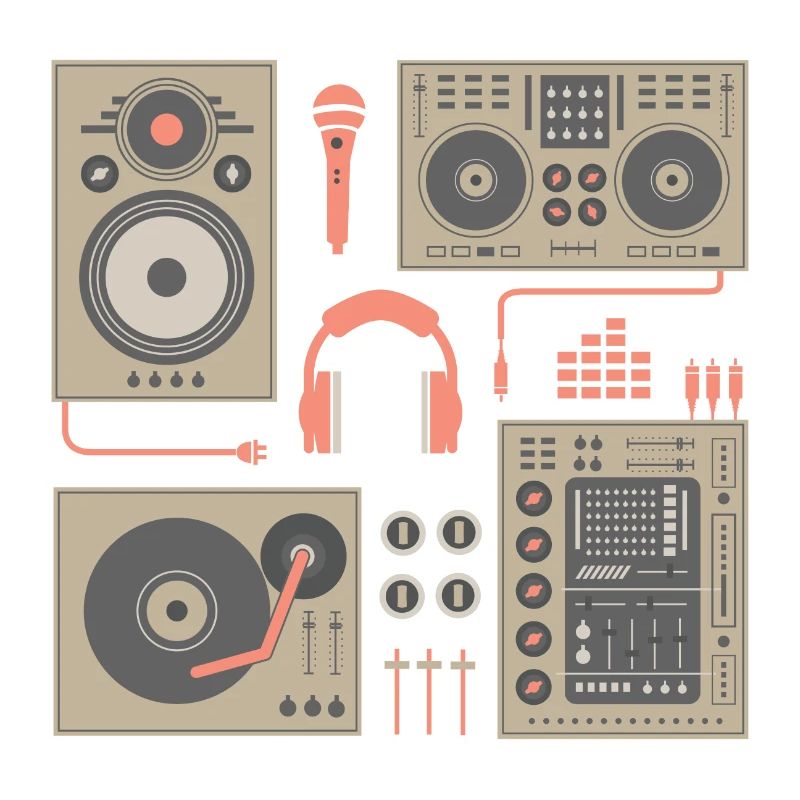 DJ Plattenspieler Set