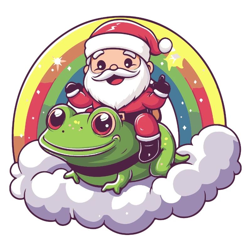 Frosch Weihnachtsmann Weihnachten