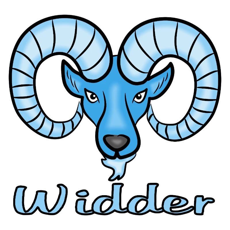 Sternzeichen Widder in Blau