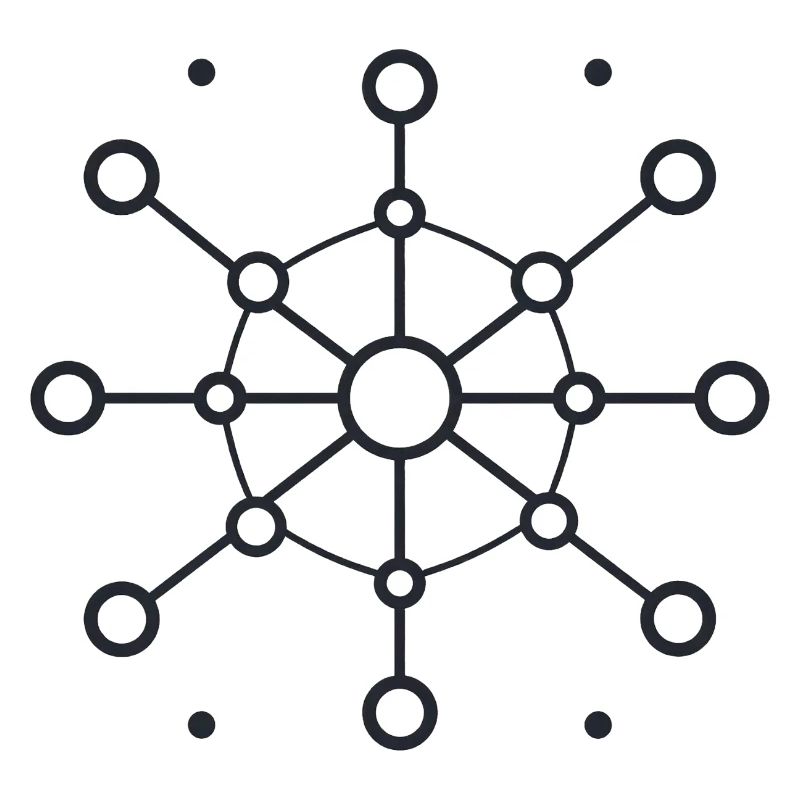 Central Network Star Pattern