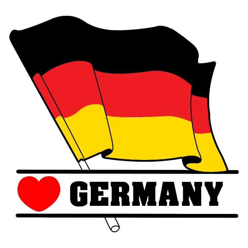 Deutsche Flagge mit Herz