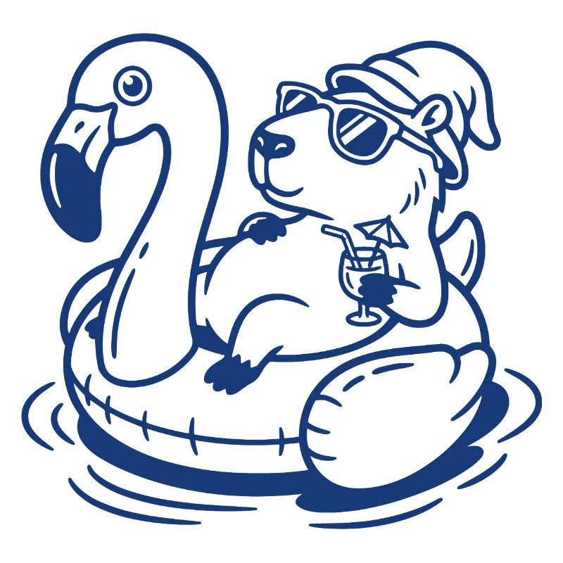 Flamingo-Float Capy