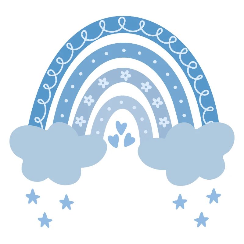 Regenbogen mit Wolken