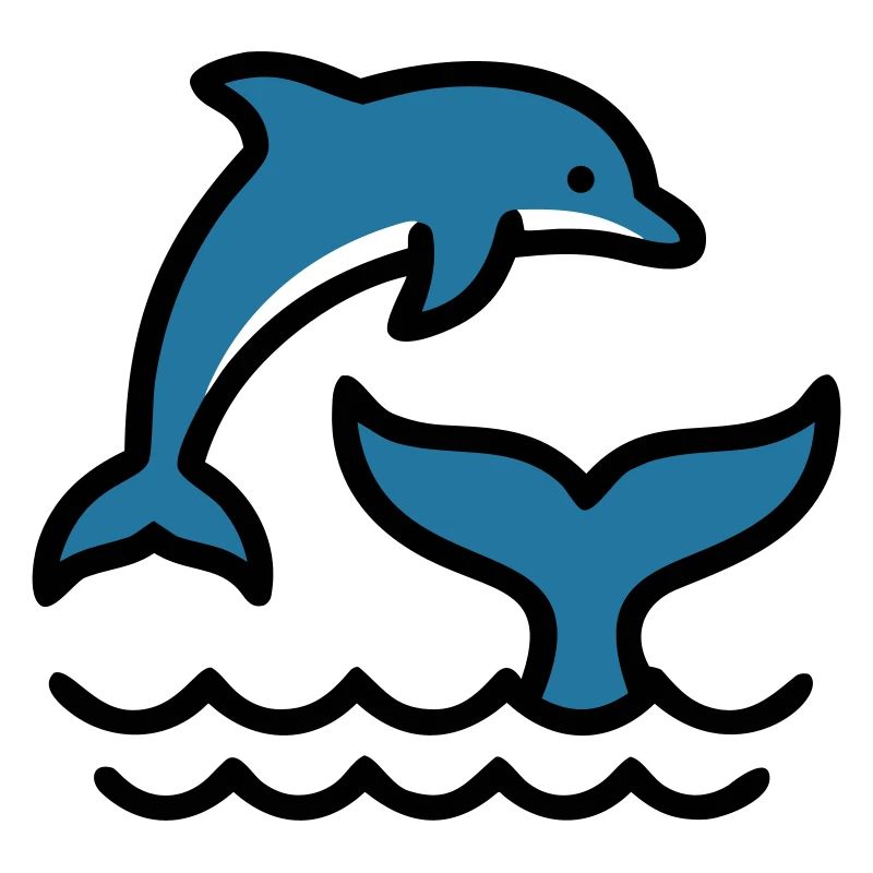 Dolphins Waves Sea Silhouette