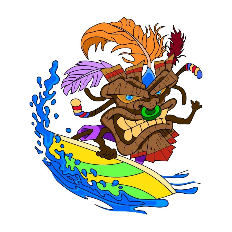 Tiki Maske Surfer