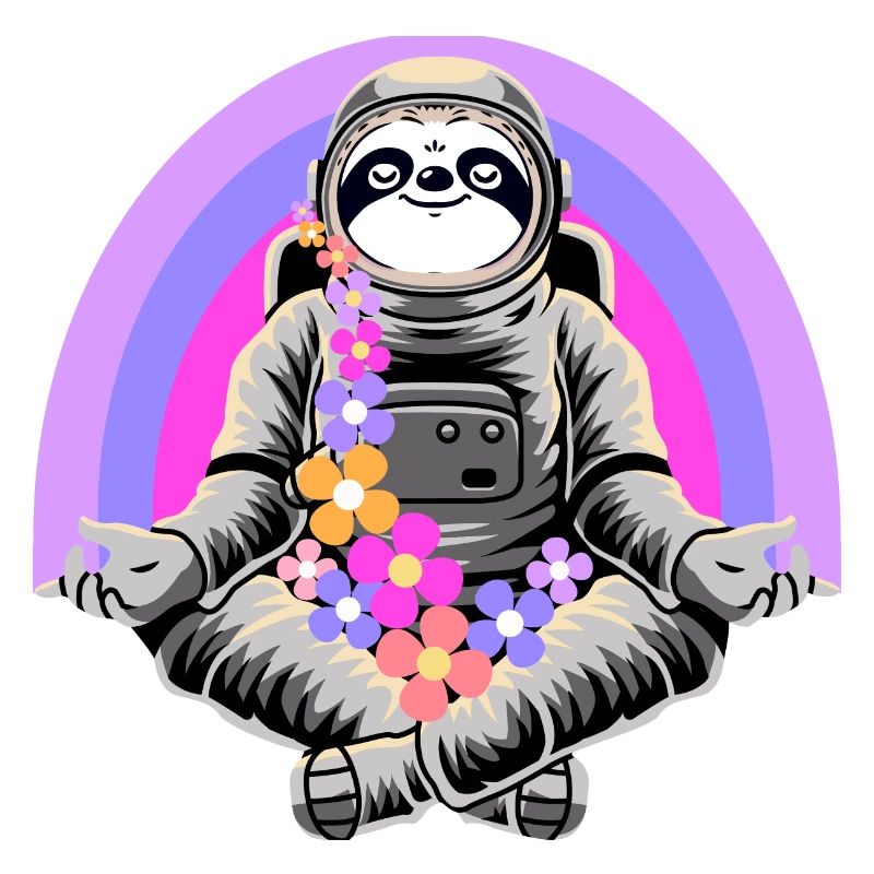 Faultier in Meditation
