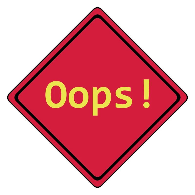 error, oops!, anpassbar