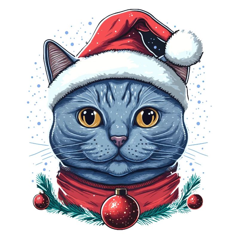 Perfektes Weihnachtskatzendesign, das beste Weihnachtsgeschenk