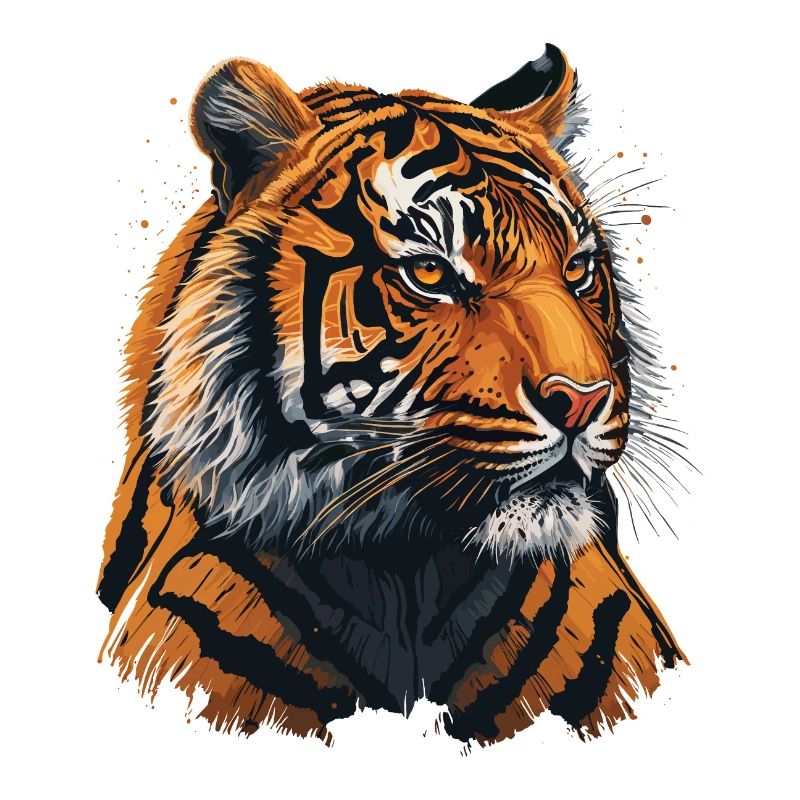 Detaillierte Tiger-Illustration