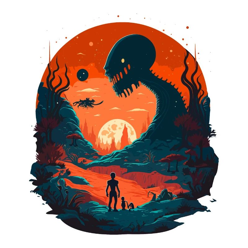 Alien Landschaft Illustration