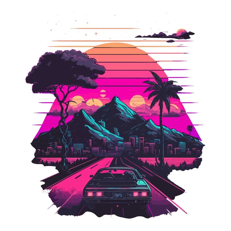 Vaporwave Stadt