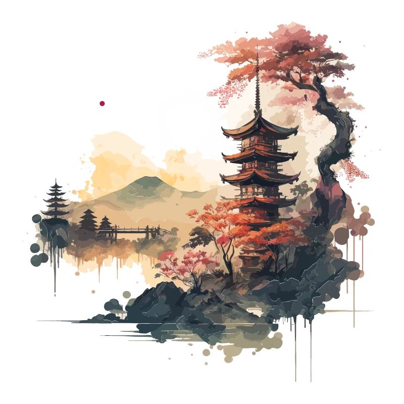 Asiatische Tempelkunstwerke