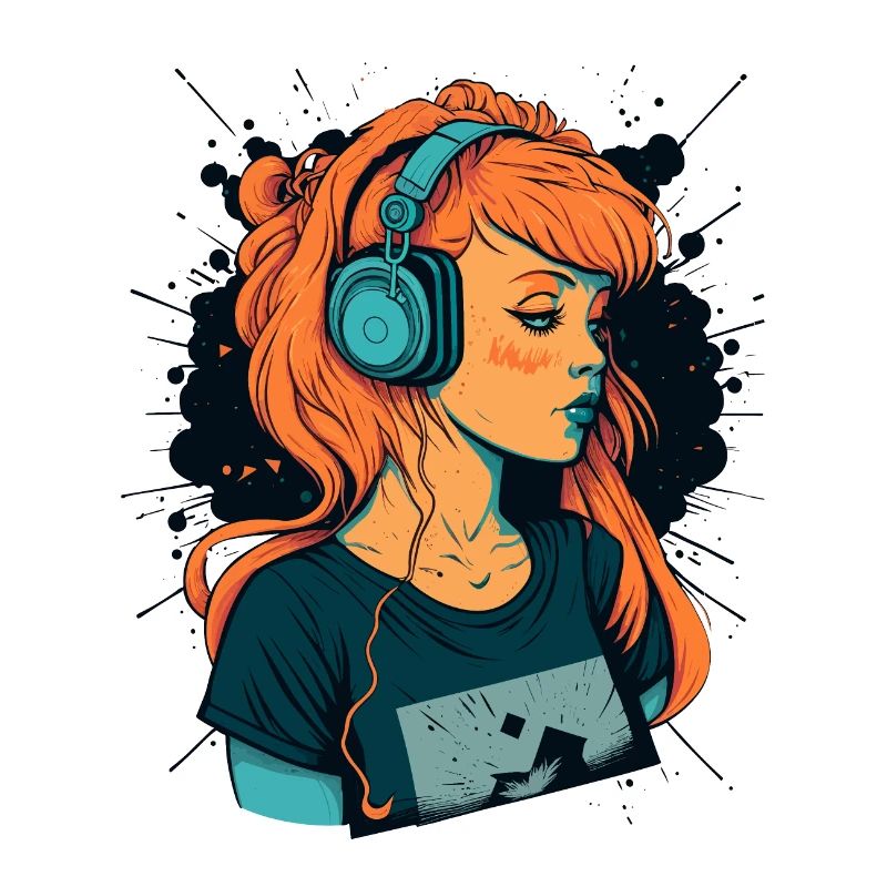Musik liebendes Mädchen