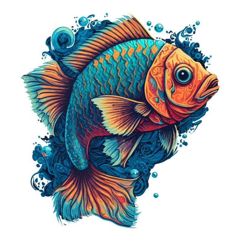 Flat Fish Illustration