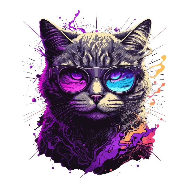 Lila Neonkatze