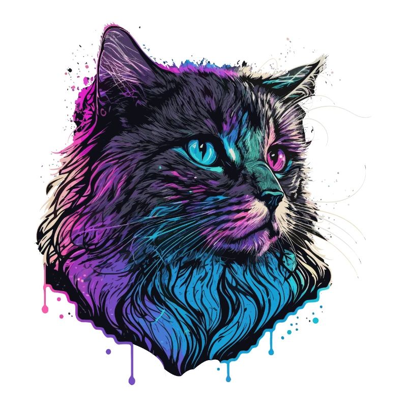 Dampfer Katze Illustration